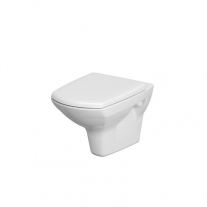 Set vas WC suspendat Cersanit, Carina, Clean On, cu capac duroplast, alb