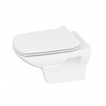 Set vas WC suspendat Cersanit, Carina, Clean On, cu capac soft close si easy off, slim