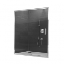 OCELIA, USA CULISANTA DIN 2 ELEMENTE, 140X190CM, PROFIL SLEFUIT LUCIOS, STICLA SECURIZATA TRANSPARENTA 5MM, OCES21405007