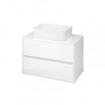 Mobilier suspendat Cersanit, Crea, pentru lavoar pe blat, 80 cm, alb