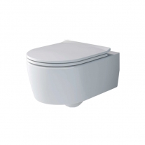 Set vas WC Villeroy & Boch, Soul, suspendat, direct flush, cu capac soft close si quick release, alb