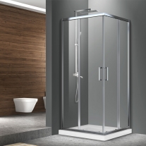 Cabina de dus Mediterraneo, Hector, patrata 80 x 80 cm, crom