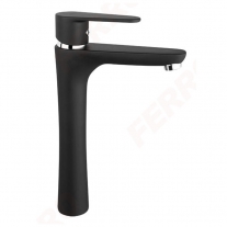 Baterie inalta de lavoar Ferro, Algeo Black, fara ventil, negru