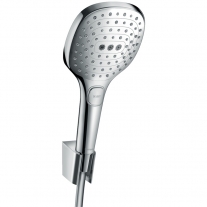 Set para si suport dus Hansgrohe, Raindance Select E, furtun de 160 cm, crom