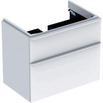 Mobilier suspendat Geberit, Smyle Square, pentru lavoar de 75 cm, alb 