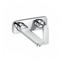 BALANCE, CROM, BATERIE MONOCOMANDA DE LAVOAR CU MONTAJ PE PERETE, CU 2 TRECERI, PIPA 18.5CM, PT 38243, 522460575