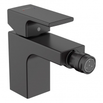 Baterie bideu cu ventil pop-up, Hansgrohe, Vernis Shape, negru mat