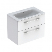 Set mobilier cu lavoar, Geberit, Selnova Square, 80 cm, alb