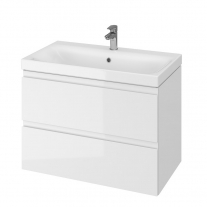 Mobilier suspendat Cersanit, Moduo, pentru lavoar incastrabil, 80 cm, alb
