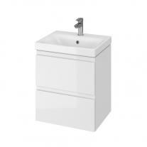 Mobilier suspendat, Cersanit, Moduo, pentru lavoar incastrabil, 50 cm, alb