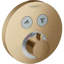 Baterie dus termostatata, Hansgrohe, ShowerSelect S, bronz periat