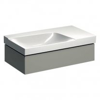 Mobilier suspendat, Geberit, Xeno2, pentru lavoar, cu sertar, gri-bej