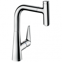 Baterie de bucatarie cu pipa extractibila, Hansgrohe, Talis Select M51 220, crom