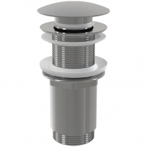 Ventil click clack Alcadrain, pentru lavoar fara preaplin, cu capac mare, crom