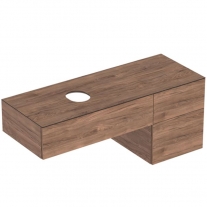 Mobilier suspendat, Geberit, VariForm, pentru lavoar pe blat, 135 cm, nuc american