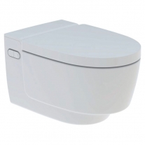 Set vas WC suspendat, Geberit, Aquaclean, Mera Classic, cu capac cu functie de bideu, alb