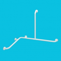 BARA DE SIGURANTA PE COLT, CU TIJA VERTICALA DREAPTA, 67X107X70, ALB, 210-I-B