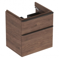 Mobilier pentru lavoar, Geberit, Smyle Square, 60 cm, nuc american hickory
