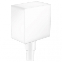 Racord dus, Hansgrohe, FixFit Square, patrat, alb mat