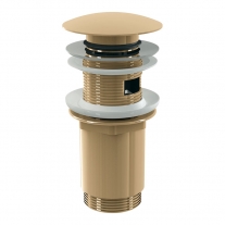 Ventil click-clack, Alcadrain, cu preaplin, capac mare, auriu lucios