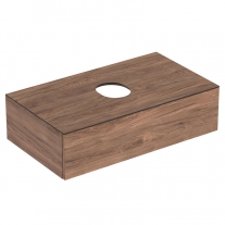 Mobilier suspendat, Geberit, VariForm, pentru lavoar pe blat, 90 cm, nuc american