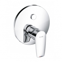 Baterie cada - dus, Kludi, Pure & Solid, cu buton, crom