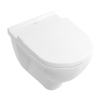 Set vas WC suspendat Villeroy & Boch, O.Novo, COMPACT, direct flush, cu capac soft close, alb