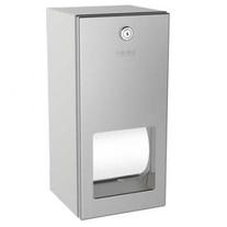 RODAN, INOX, SUPORT 2 ROLE HARTIE IGIENICA, CU SISTEM DE BLOCARE, RODX672